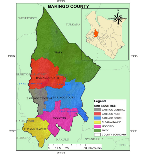 Baringo County Map Baringo County Map