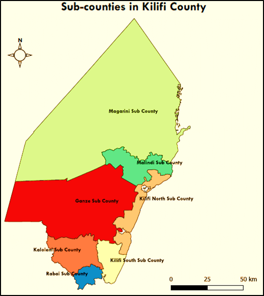 Kilifi County Map