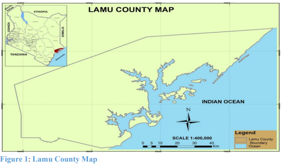 Lamu county map