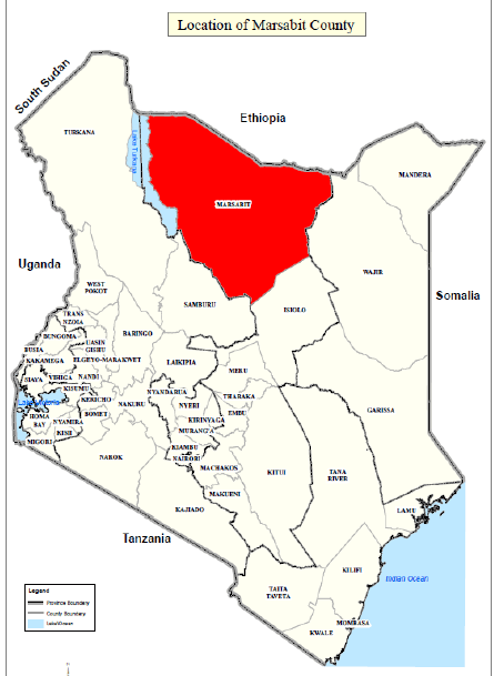 Marsabit marsabit county map profile
