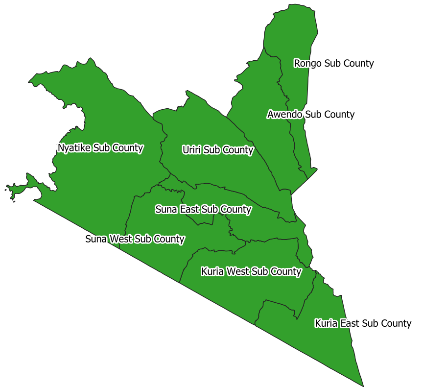 Migori County Map Migori County Map