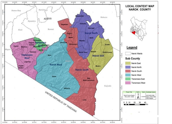 Narok - Map Narok County profile map