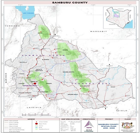 Samburu County -map samburu county profile map