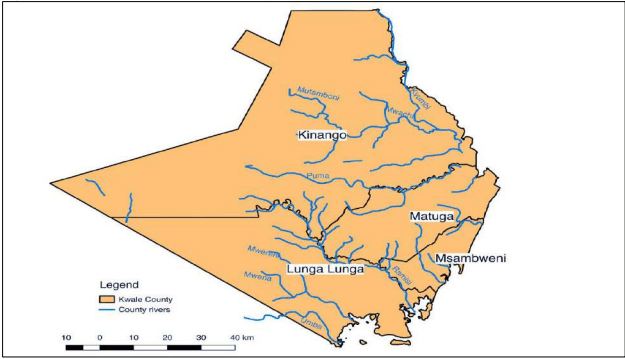 kwale County Map KWALE COUNTY MAP
